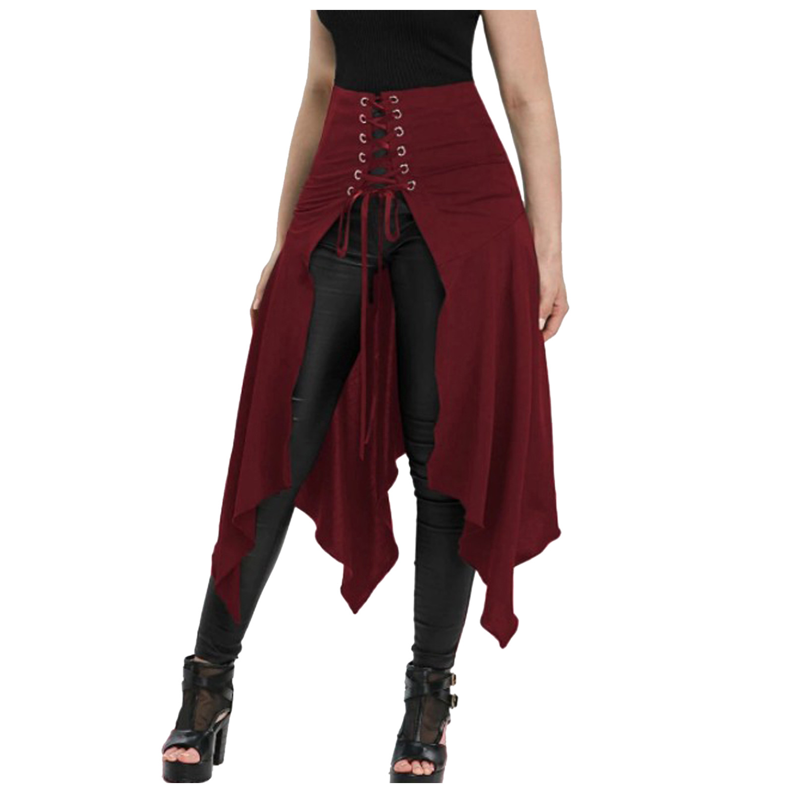 Gothic Skirt Black Medieval Vi - Vintage Fashion Dresses 评论和价格